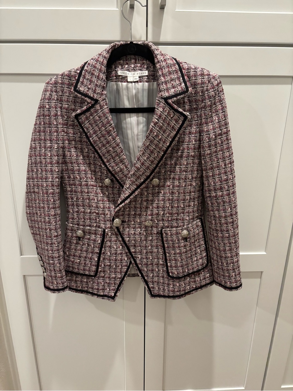 Veronica Beard Theron Tweed Double-Breasted Blazer - Picture 5 of 12
